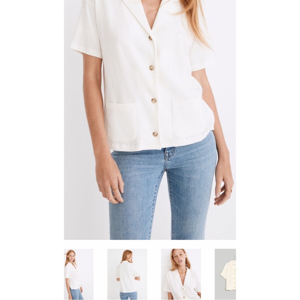 Madewell Knit Lightspun Camp Shirt Women’s L